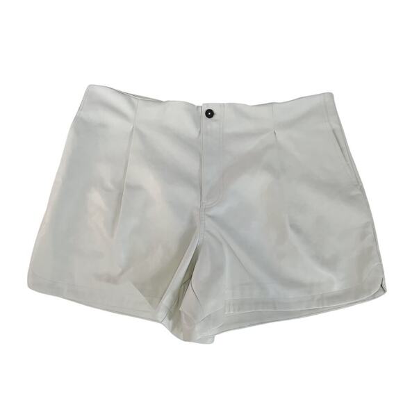 Avec Les Filles women's faux leather shorts white Sz 1XL resort wear beachy chic - Picture 4 of 8